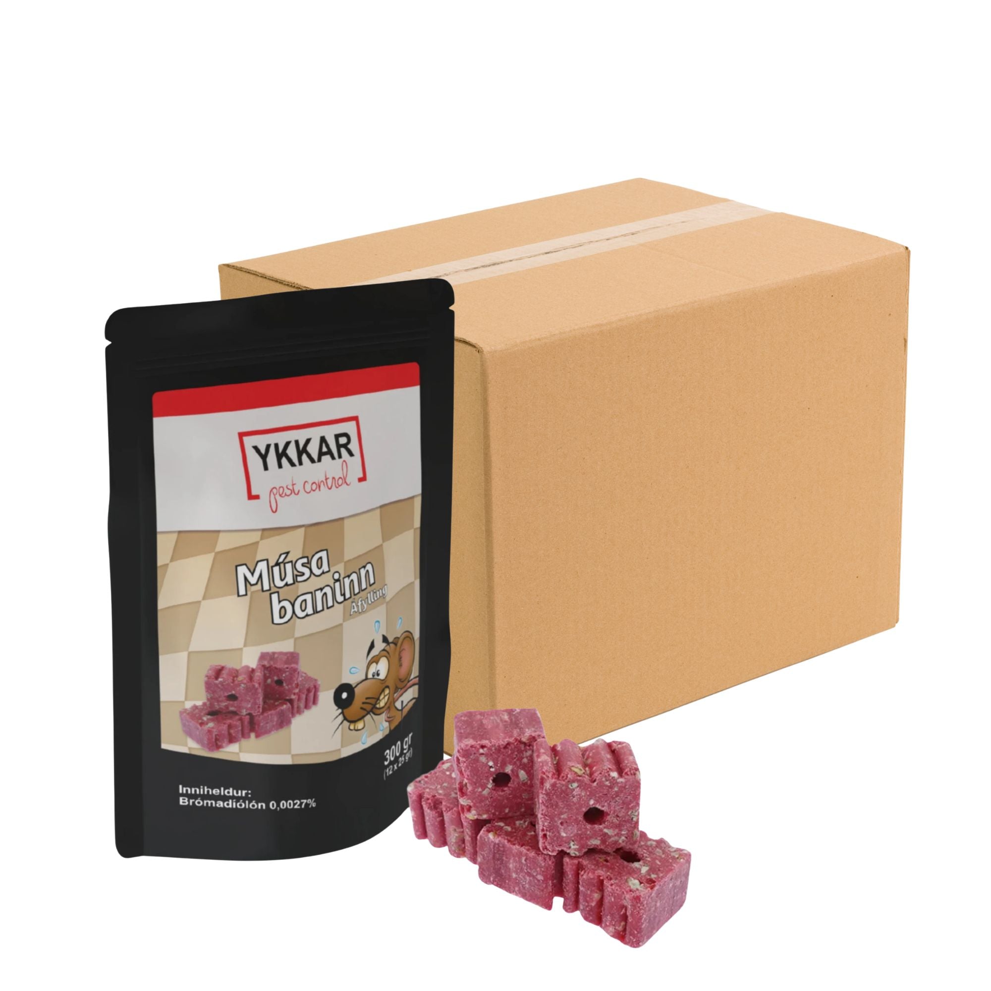 Músabaninn músaeitur áfylling 300 g - 12 stk.