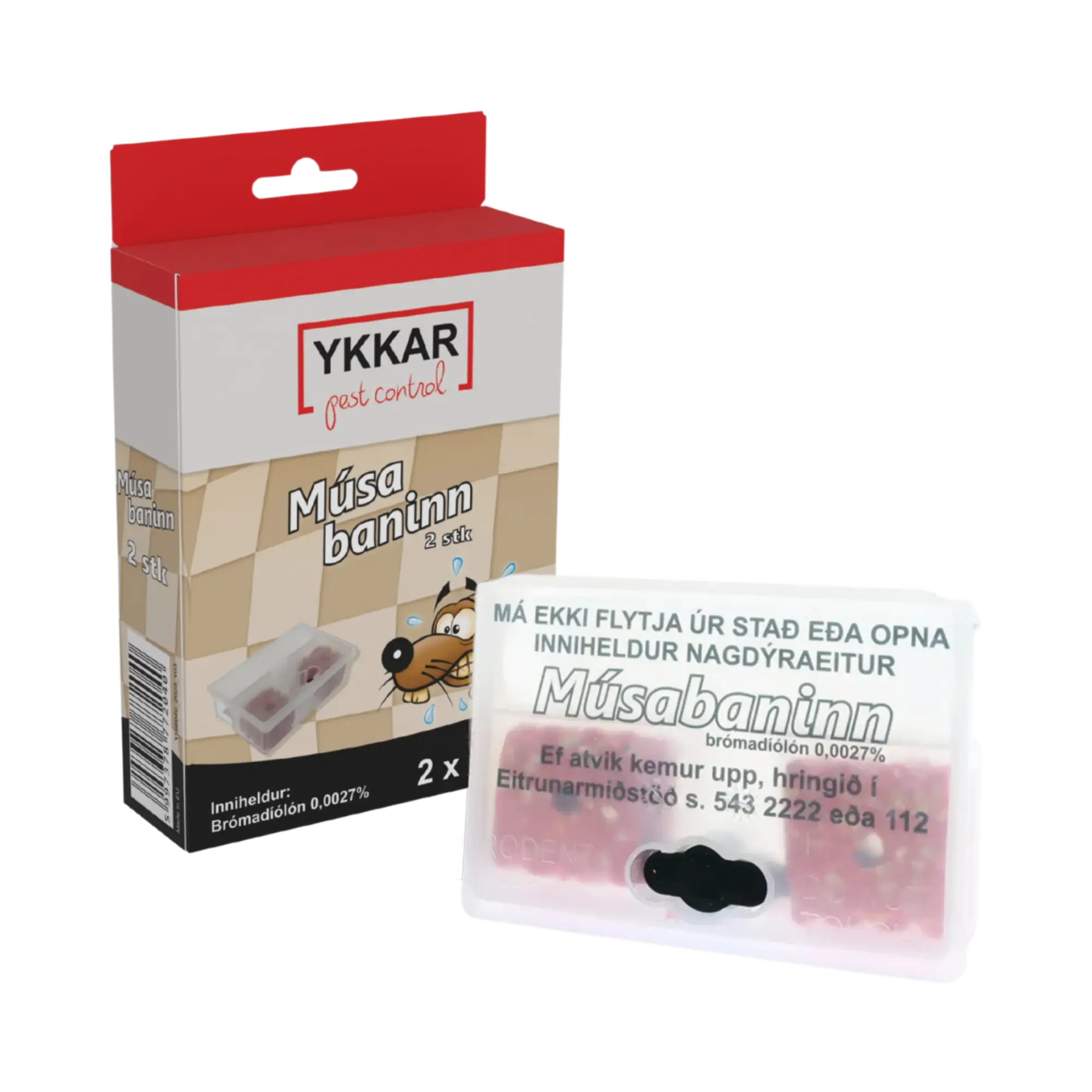 Músabaninn einnota beitustöð 2 x 50 g